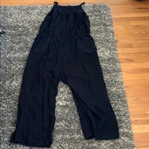 Black Romper crop pants